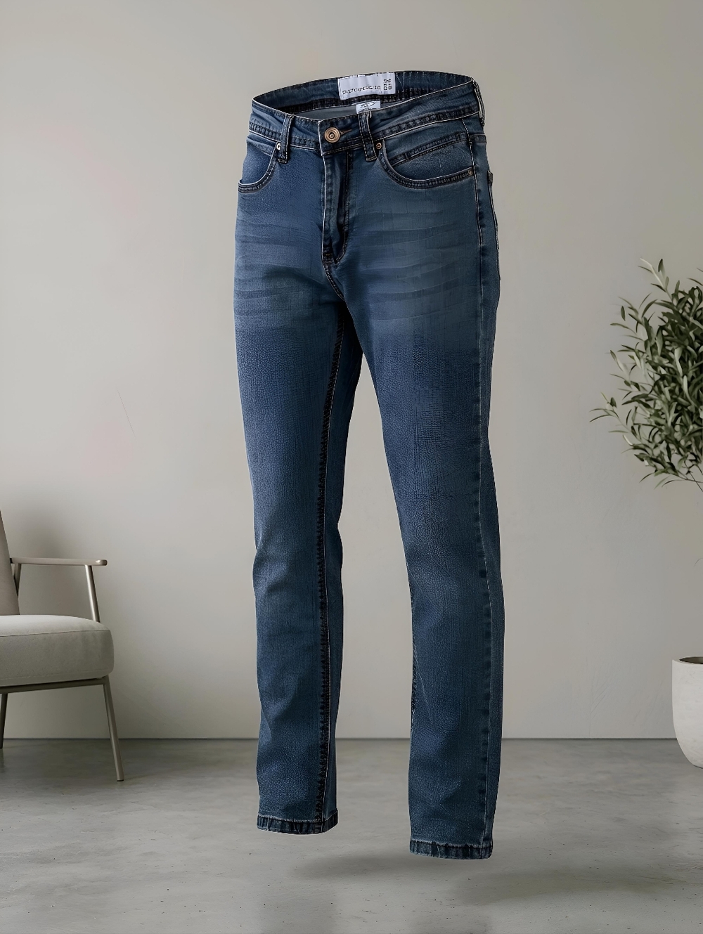 VTG Paper Denim & Cloth Womens Denim Jeans Size 28/30 Dark Blue Wash Y2K